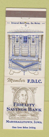 Matchbook Cover - Fidelity Savings Bank Marshalltown IA