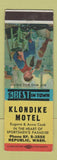 Matchbook Cover - Klondike Motel Republic WA WEAR