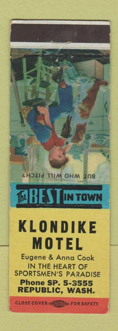 Matchbook Cover - Klondike Motel Republic WA WEAR