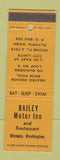 Matchbook Cover - Bailey Motor Inn Olympia WA