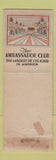 Matchbook Cover - Ambassador Club Spokane WA