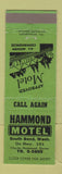 Matchbook Cover - Hammond Motel South Bend WA