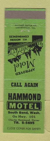 Matchbook Cover - Hammond Motel South Bend WA