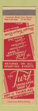 Matchbook Cover - The Turf Smoke Pipe Shop Tobacco Seattle WA