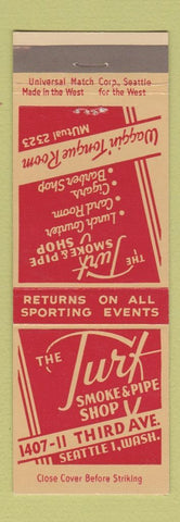 Matchbook Cover - The Turf Smoke Pipe Shop Tobacco Seattle WA