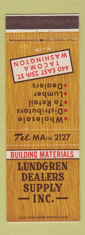 Matchbook Cover - Lundgren Dealers Supply  Lumber Tacoma WA