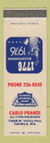 Matchbook Cover - Carlo Prandi Farmers Group Insurance Tukwila WA 1976