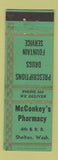 Matchbook Cover - McConkey's Pharmacy Drug Shelton WA low phone #