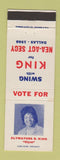 Matchbook Cover - Clymathes King for NEA Act Secy Dallas TX