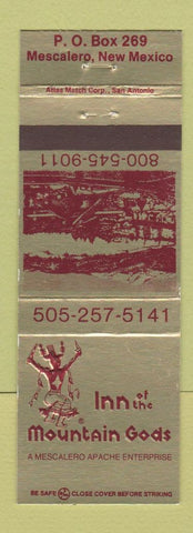Matchbook Cover - Inn of the Mountin Gods Mescalero NM