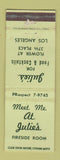 Matchbook Cover - Julie's Restaurant Los Angeles CA WEAR