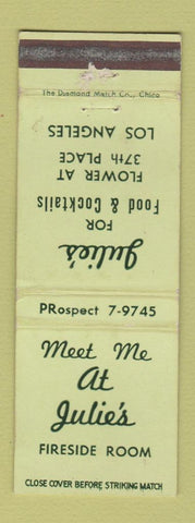 Matchbook Cover - Julie's Restaurant Los Angeles CA WEAR