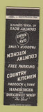 Matchbook Cover - Country Kitchen Hamburgers Doughnuts