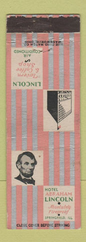 Matchbook Cover - Hotel Abraham Lincoln Springfield IL WEAR