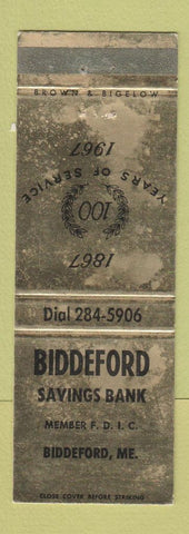 Matchbook Cover - Biddeford Savings Bank ME 1967 WORN