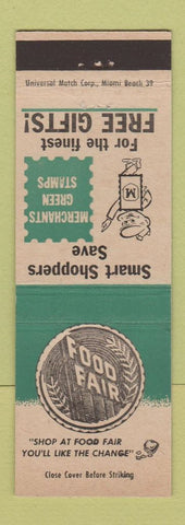 Matchbook Cover - Food Fair Grocery Merchants Green Stamps