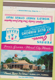 Matchbook Cover - Ferris Groves Citrus Fruit Floral City FL 40 Strike