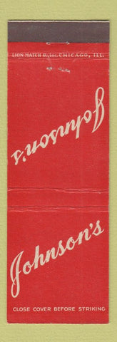 Matchbook Cover - Johnson's Restaurant River Forest Chicago IL