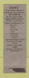 Matchbook Cover - Shaw's Jewelry Cleveland OH
