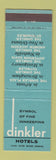 Matchbook Cover - Dinkler Hotels Atlanta GA Nashville TN New Orleans LA