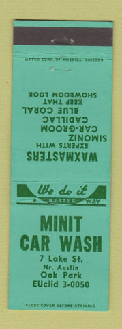 Matchbook Cover - Minit Car Wash Oak Park IL?