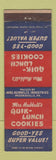 Matchbook Cover - Quik Lunch Cookies Phoenixville PA Mrs Hubbell WEAR