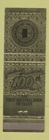 Matchbook Cover - First National Bank of Elgin IL 1965