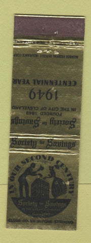 Matchbook Cover - Society for Savings Cleveland OH 1949