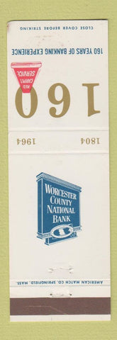 Matchbook Cover - Worcester County National Bank MA 1964 WEAR