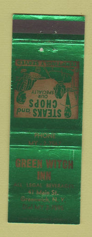 Matchbook Cover - Green Witch Inn Greenwich NY