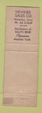 Matchbook Cover - South Bend IN Tools 1956 Newkirk Sales Waterloo IA