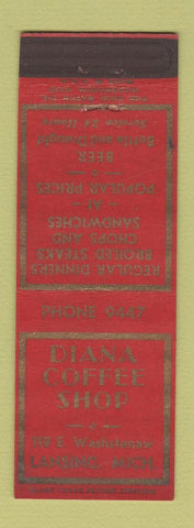 Matchbook Cover - Diana Cofee Shop Lansing MI WEAR