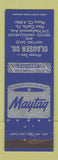 Matchbook Cover - Clausen Maytag Appliances New Castle PA