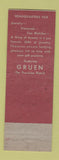 Matchbook Cover - Gruen Watches Hart's Lorain OH