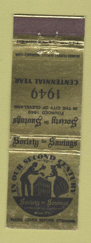 Matchbook Cover - Society for Savings Cleveland OH 1949