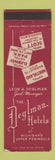 Matchbook Cover - Deglman Hotels Sault Ste Marie Marquette Hancock MI WEAR