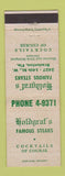 Matchbook Cover - Holdgraf's Steaks Bradenton FL