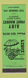 Matchbook Cover - Airy Fruit Market