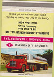 Matchbook Cover - Diamond T Trucks Gainesville GA 40 Strike