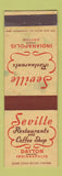 Matchbook Cover - Seville Restaurants Dayton Indianapolis IN WORN