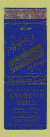 Matchbook Cover - Kramer's Grill Lorain OH WEAR