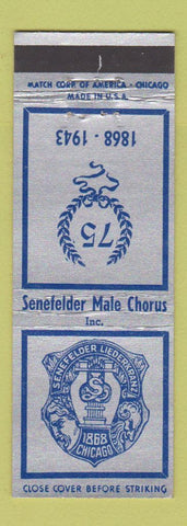 Matchbook Cover - Senefelder Male Chorus Chicago IL 1943