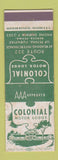 Matchbook Cover - Colonial Motor Lodge Denver PA WORN
