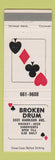 Matchbook Cover - Broken Drum Restaurant