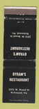 Matchbook Cover - Byram's Restaurant Richmond VA WEAR