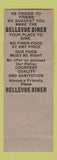 Matchbook Cover - Bellevue Diner Montgomeryville PA WORN