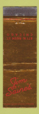 Matchbook Cover - Jim Saine's Chicago IL