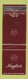 Matchbook Cover - Huyler's Restaurants Detroit NYC Boston Newark WORN