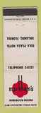 Matchbook Cover - Markham's Hibiscut Room Orlando FL WEAR