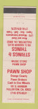 Matchbook Cover - Strings & Things Musical Instruments Pawn Fullerton CA